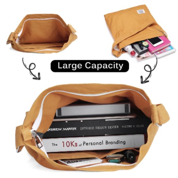 Lightweight Adjustable Shoulder Messenger Bag in Pink - Picture 4 of 6